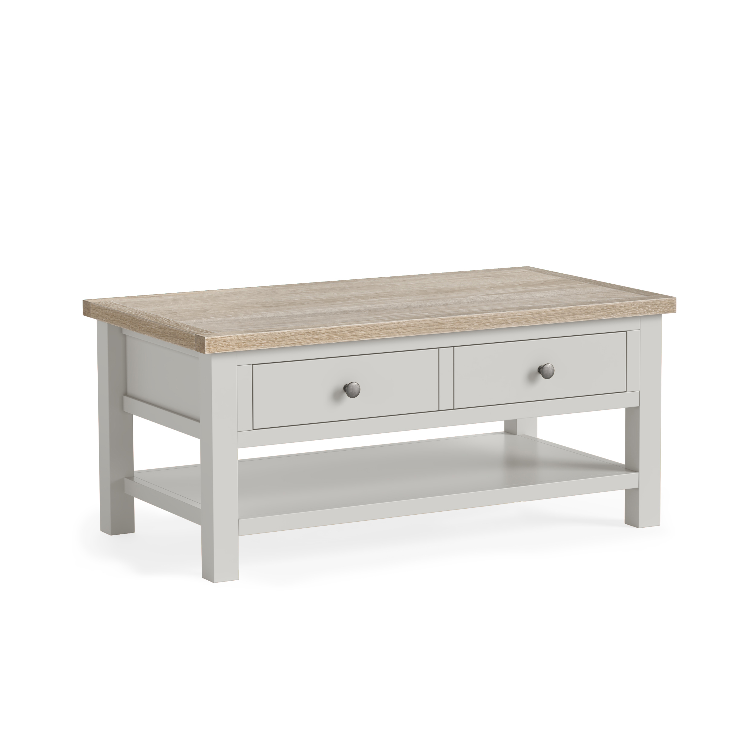Derwent Sea Mist Grey Coffee Table With Shelf