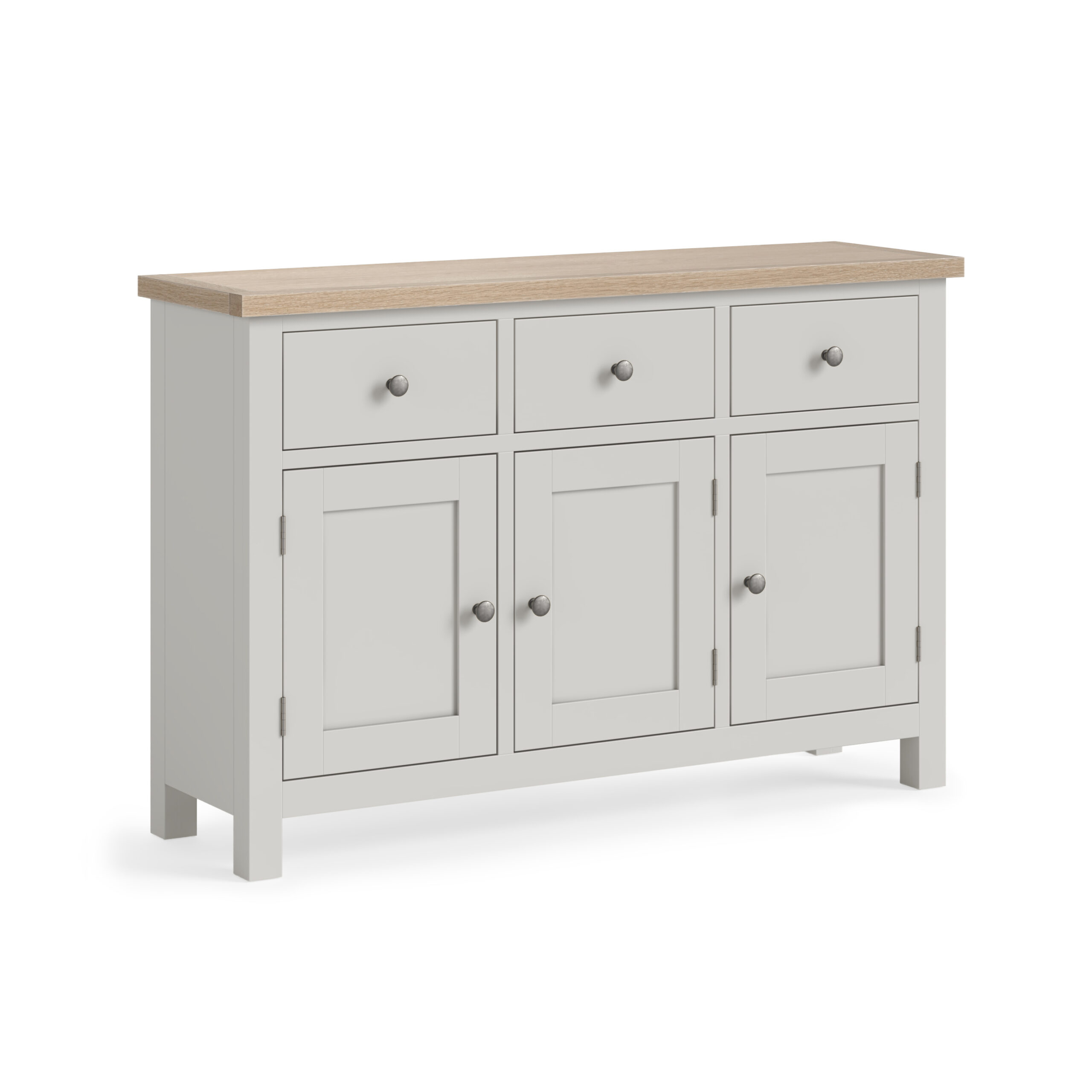 Derwent Sea Mist Grey Three Door Sideboard