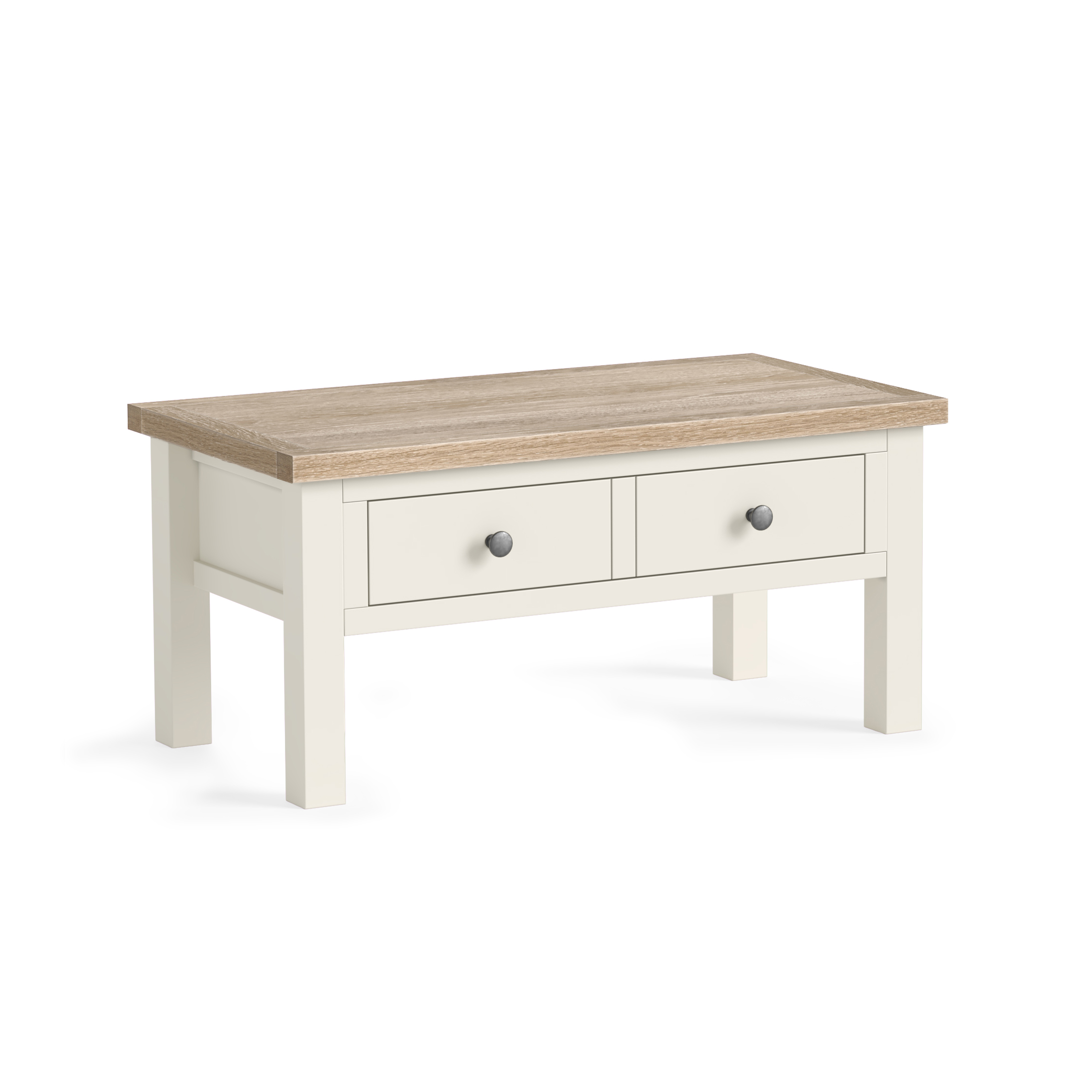Derwent Stone White Coffee Table With Drawer