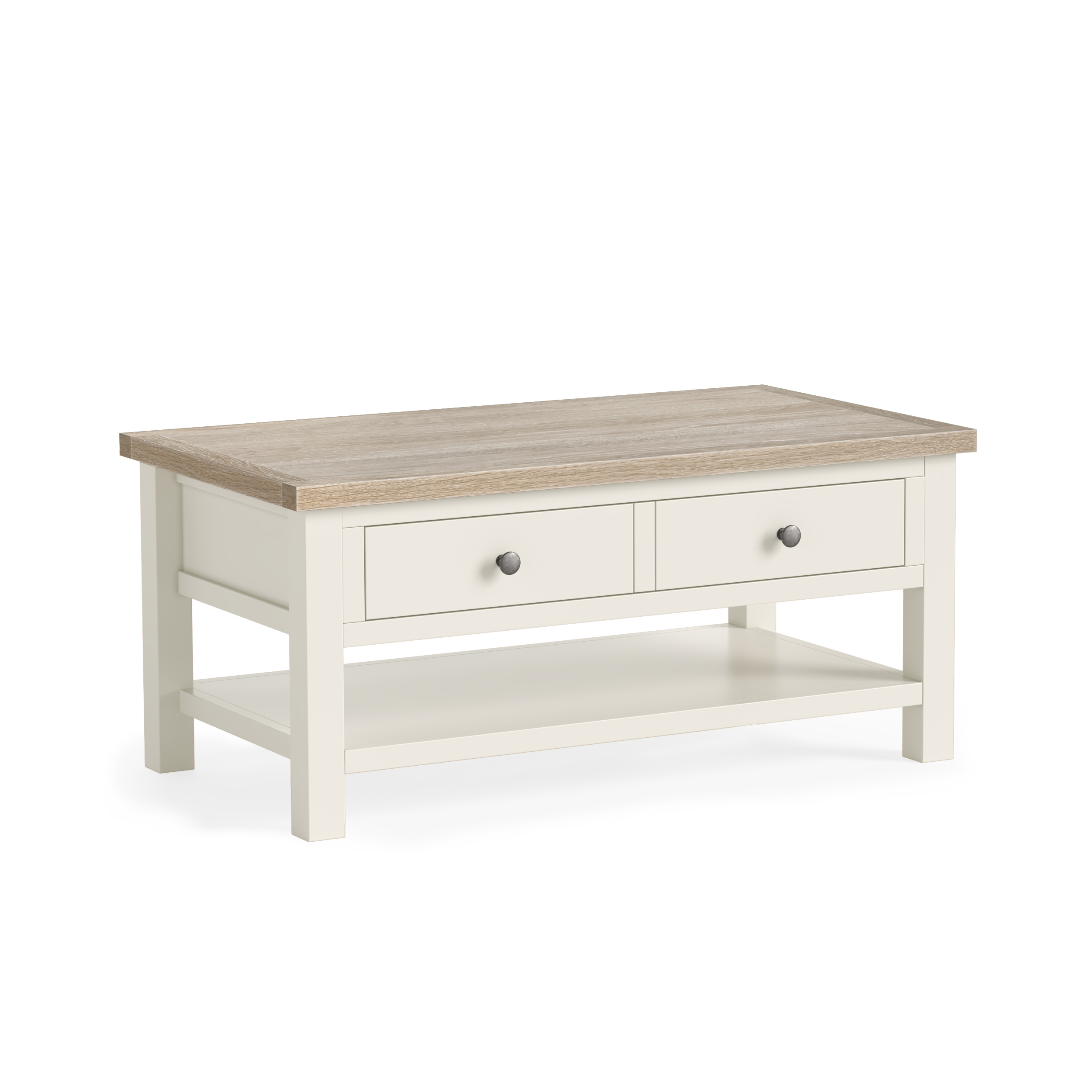 Derwent Stone White Coffee Table With Shelf