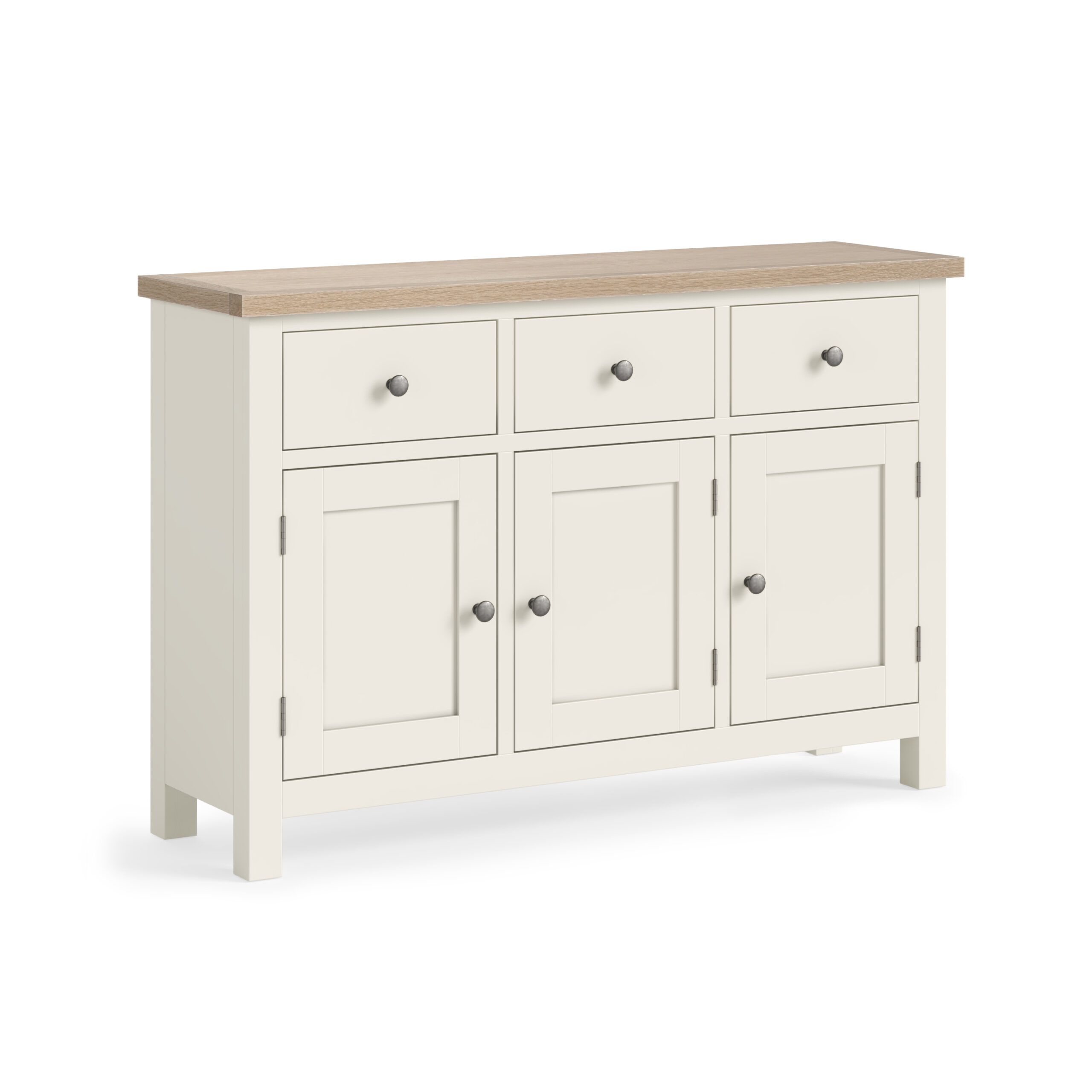 Derwent Stone White Three Door Sideboard