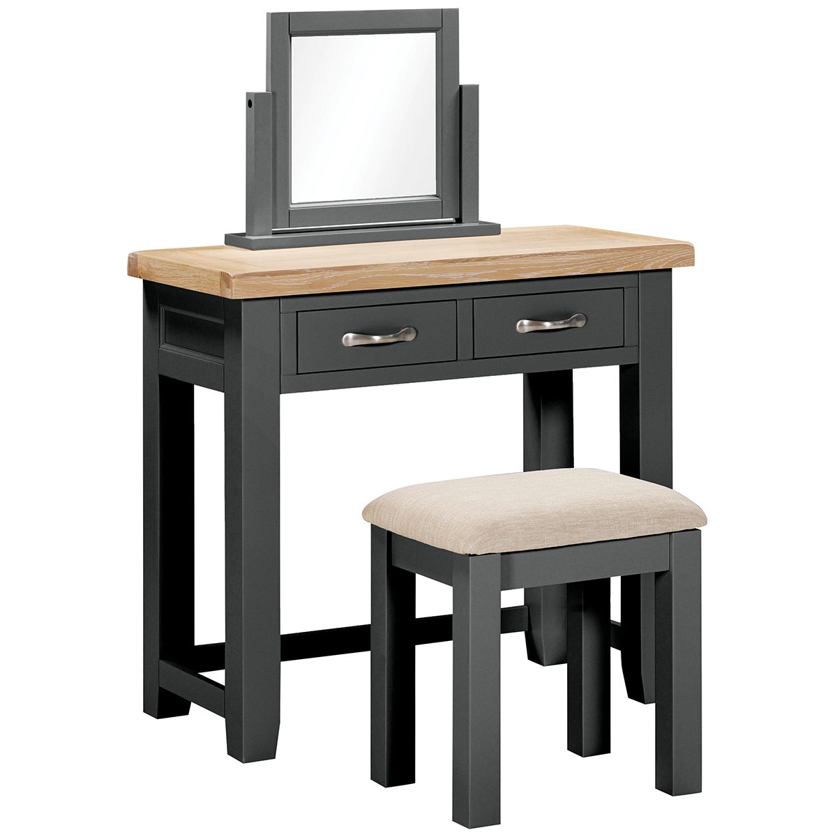 dressing table set dark grey
