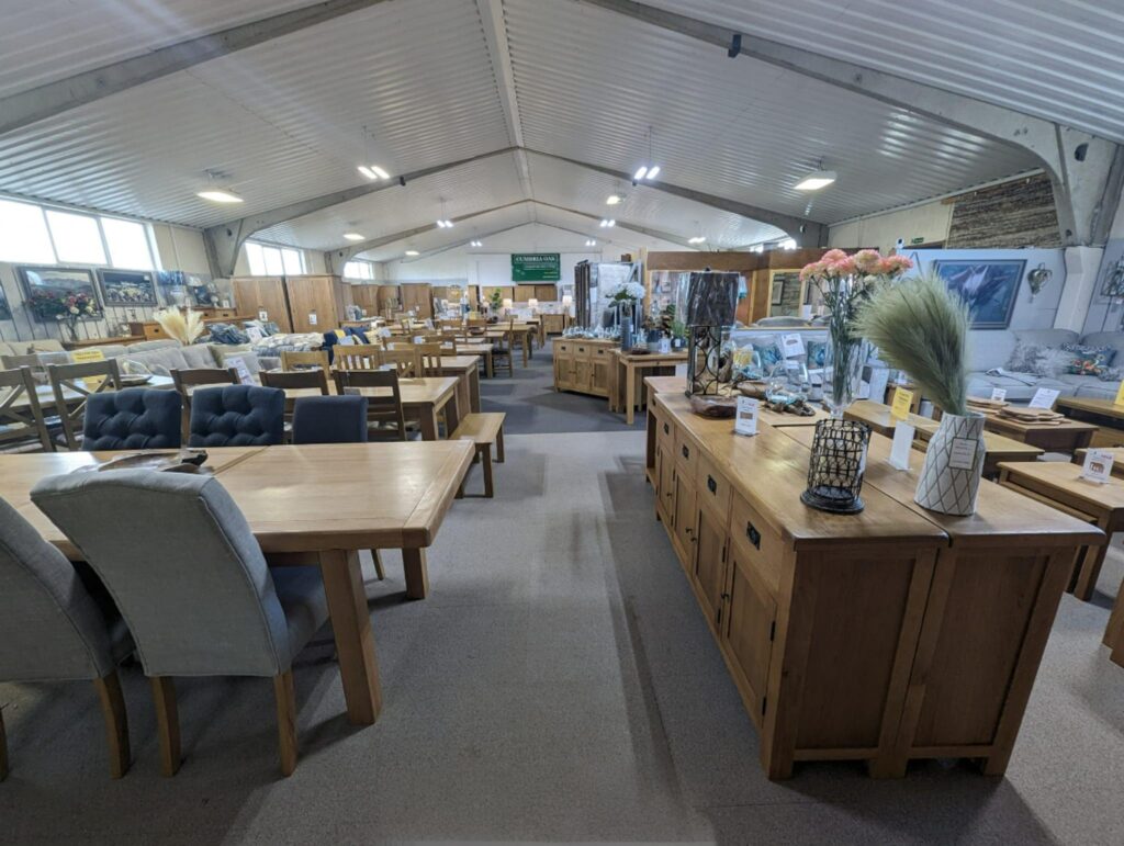 Oak furniture showroom in Cumbria at Cumbria Oak Furniture Centre